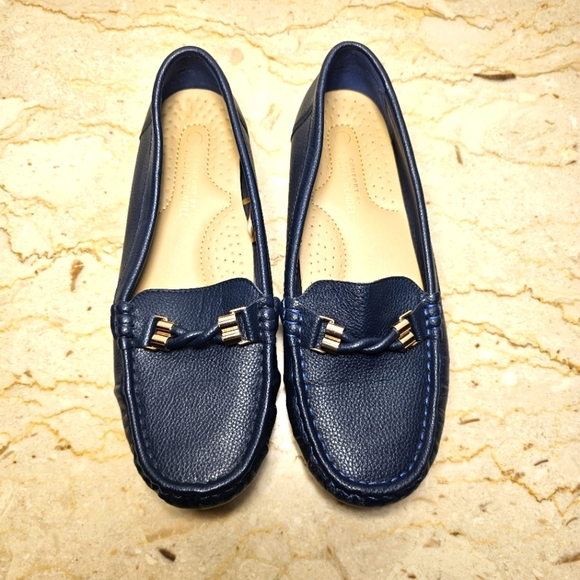 Comfort By Alexis Bendel Dorothy-22L Womens Navy Blue Slip-on Driving Loafers 8 - Picture 2 of 9